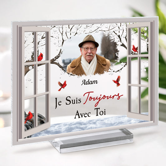 5153RFR2 plaque en acrylique personnalisee femme je suis toujours avec toi cadeau commemoratif 5153rtmta