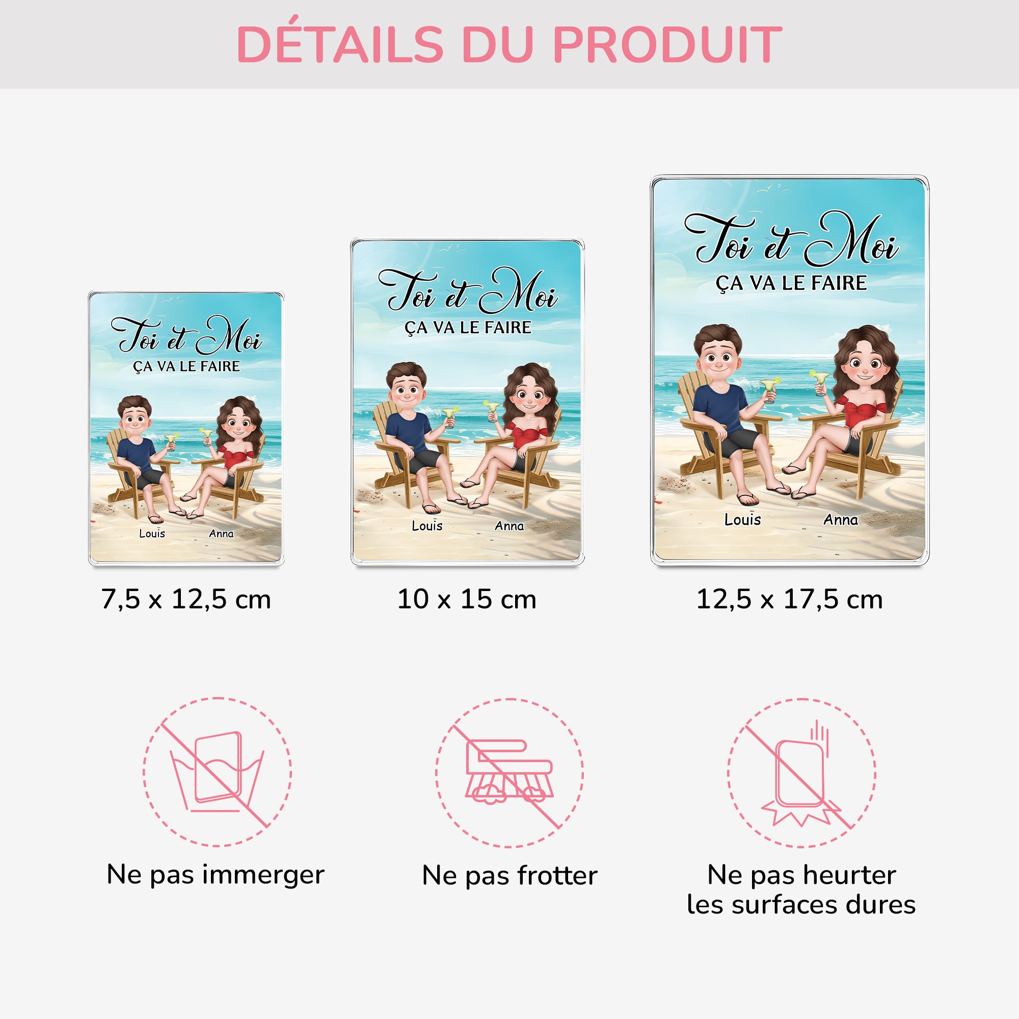 5162RFR3 plaque en acrylique personnalisee couple toi et moi version van gogh 5162r8vng