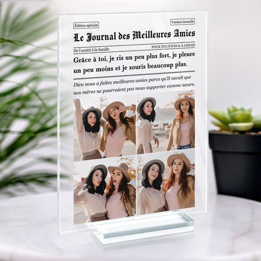5164RFR2 plaque en acrylique personnalisee le journal des meilleures amies 5164rkinf