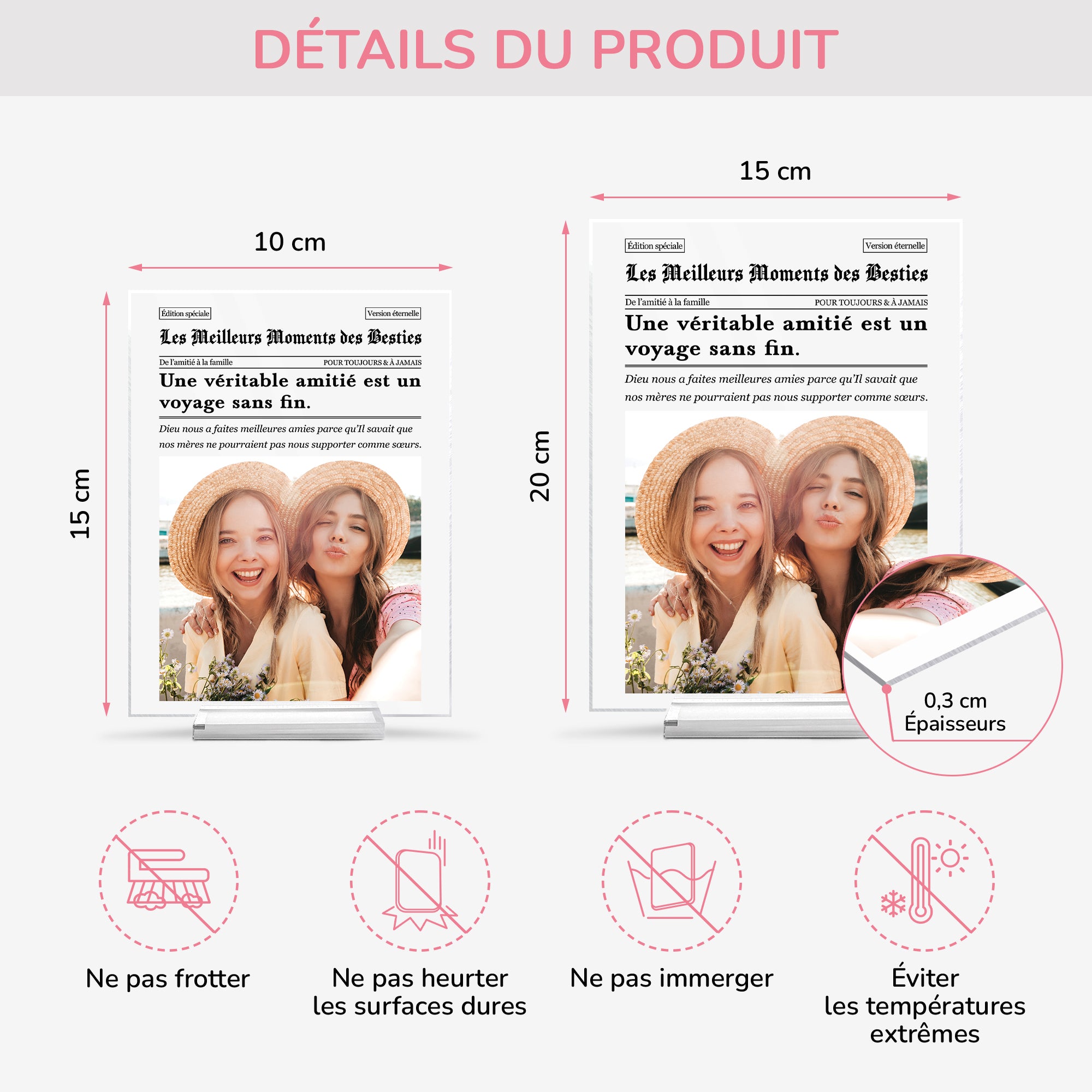 5164RFR4 plaque en acrylique personnalisee le journal des meilleures amies 5164rkinf_3f6eebf4 e947 4642 a2d0 7b0e8b057531