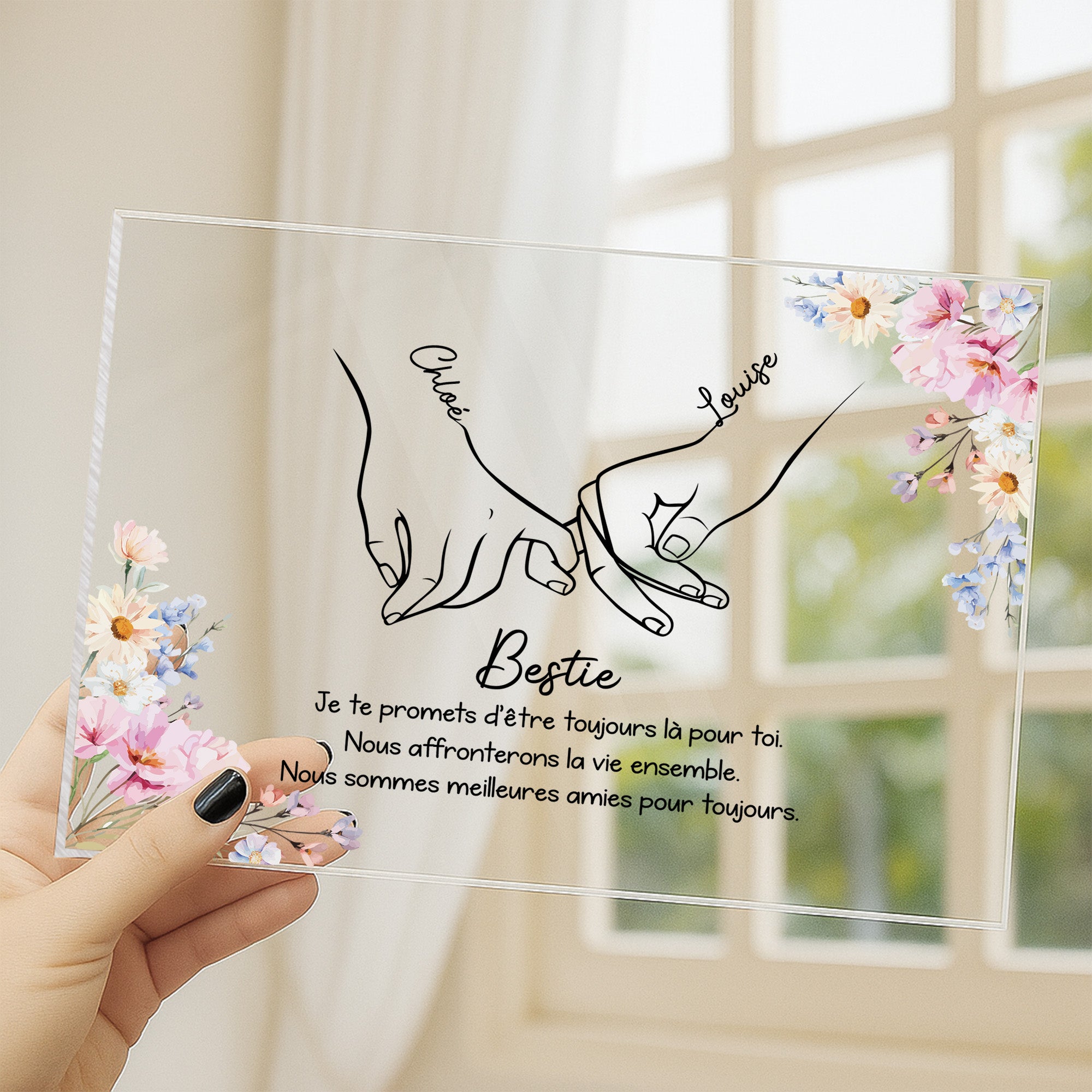 5177RFR3 plaque en acrylique personnalisee meilleure amie bestie 5177r6lqa