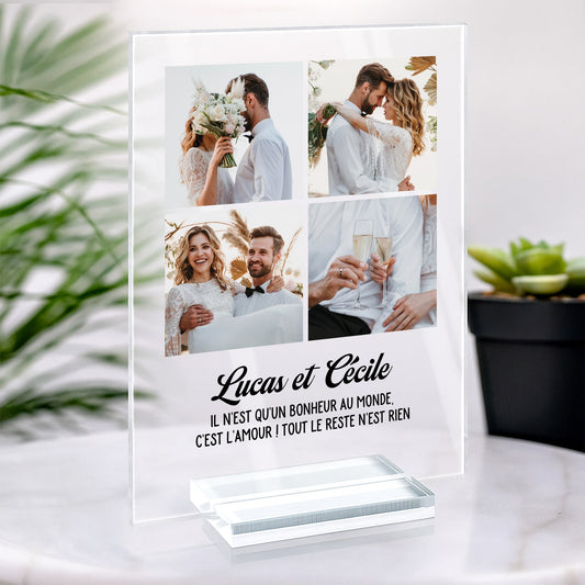 5180RFR2 plaque en acrylique personnalisee pour couple le couple unique 5180r665g
