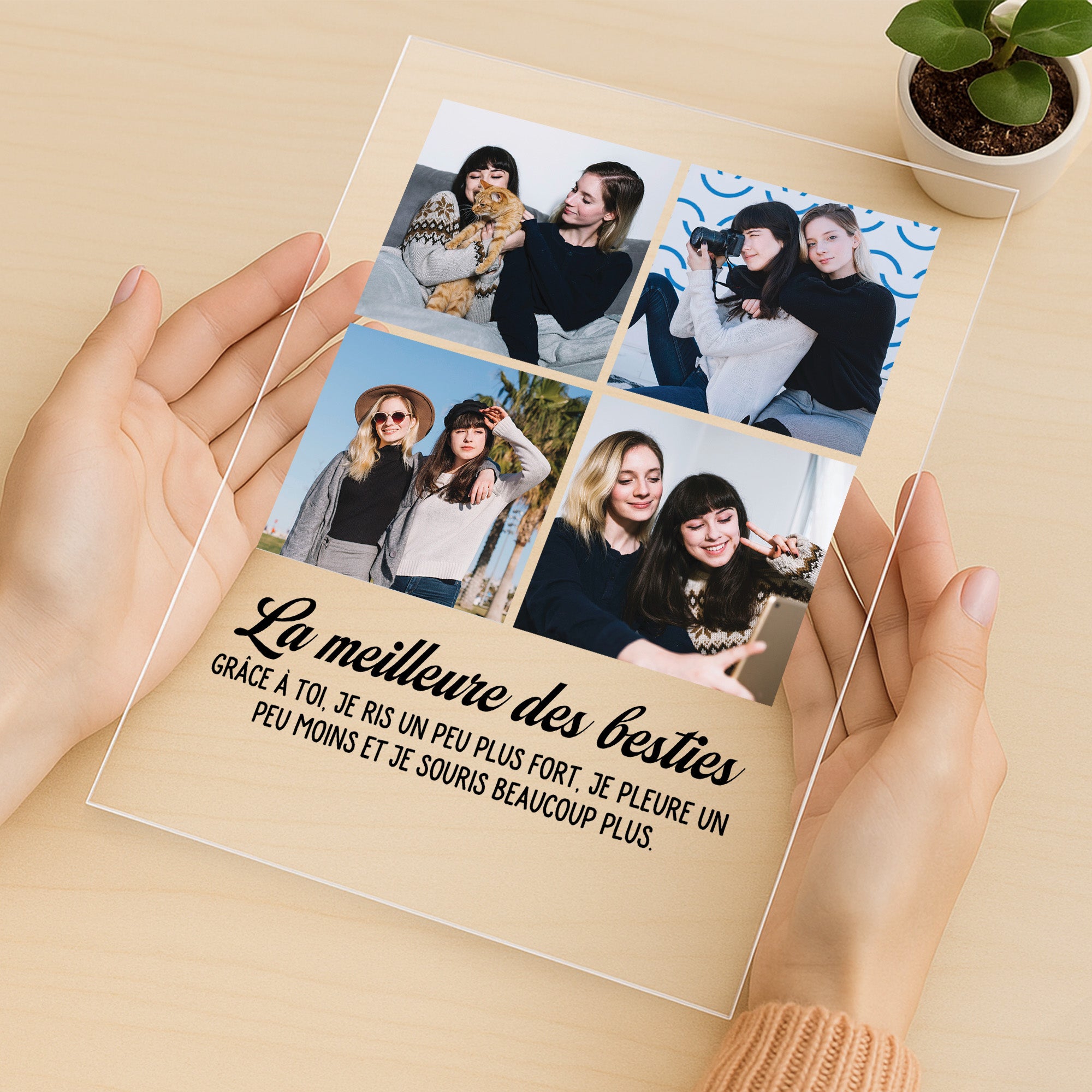 5180RFR3 plaque en acrylique personnalisee avec photos la meilleure des besties 5180r