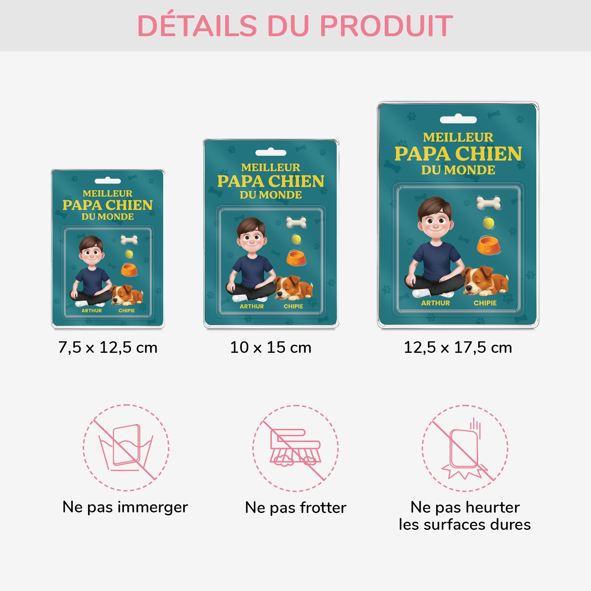 5183RFR3 plaque en acrylique personnalisee meilleur papa chien 5183r6yac