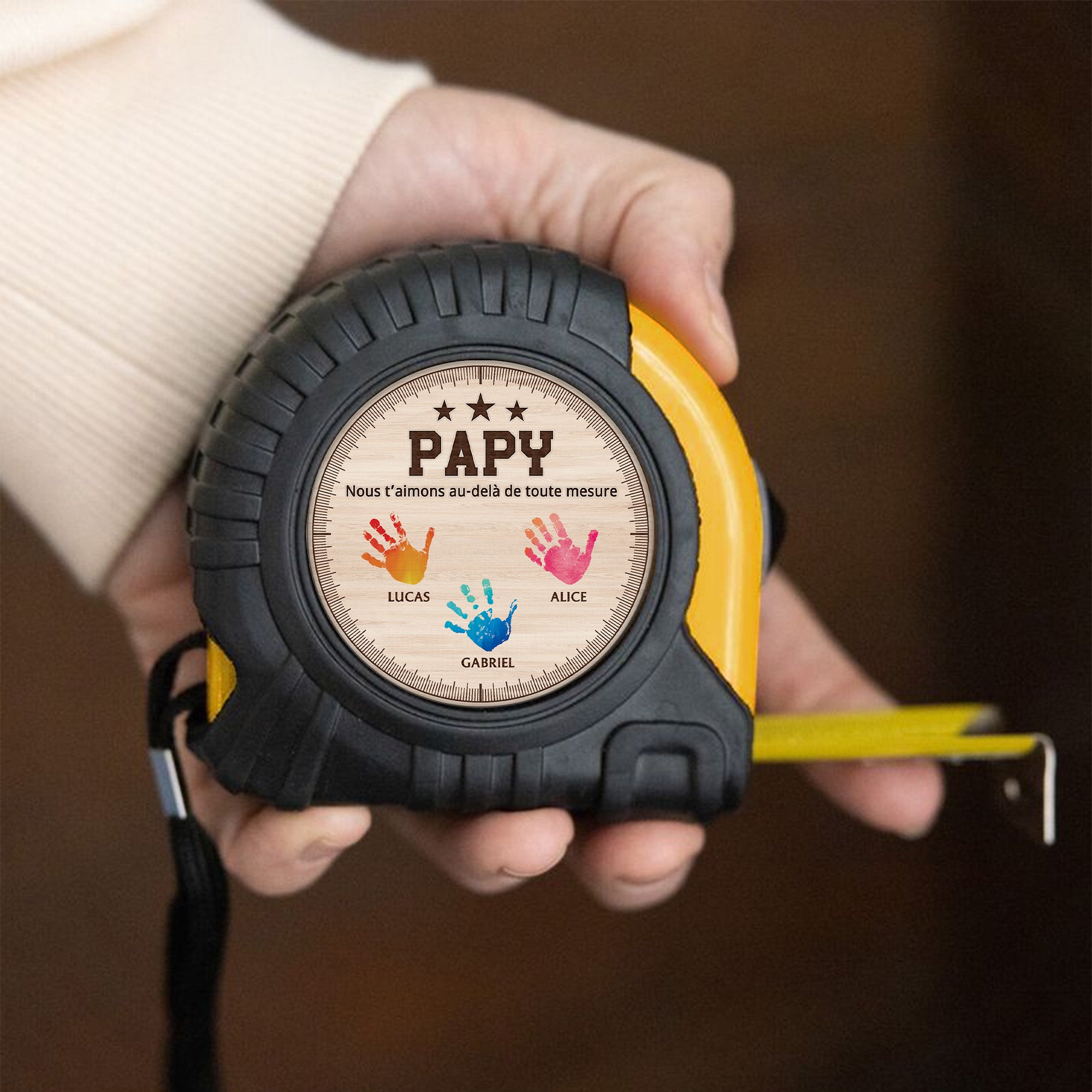 5184OFR2 metre ruban personnalisable pour papa personne ne tarrive a la cheville 5184o6nmc