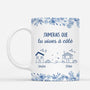 5191MFR1 mug meilleure amie personnalise vivre a cote fleurs bleues 5191m3yaf