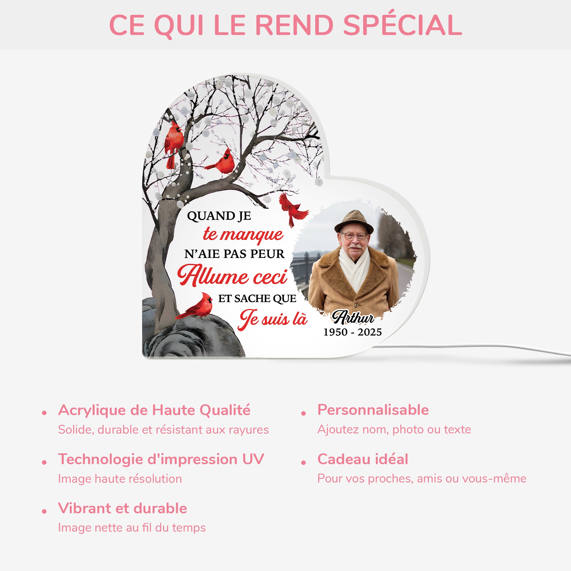 5219LFR4 lightbox personnalisable pour papa allume ceci 5219l8tzb