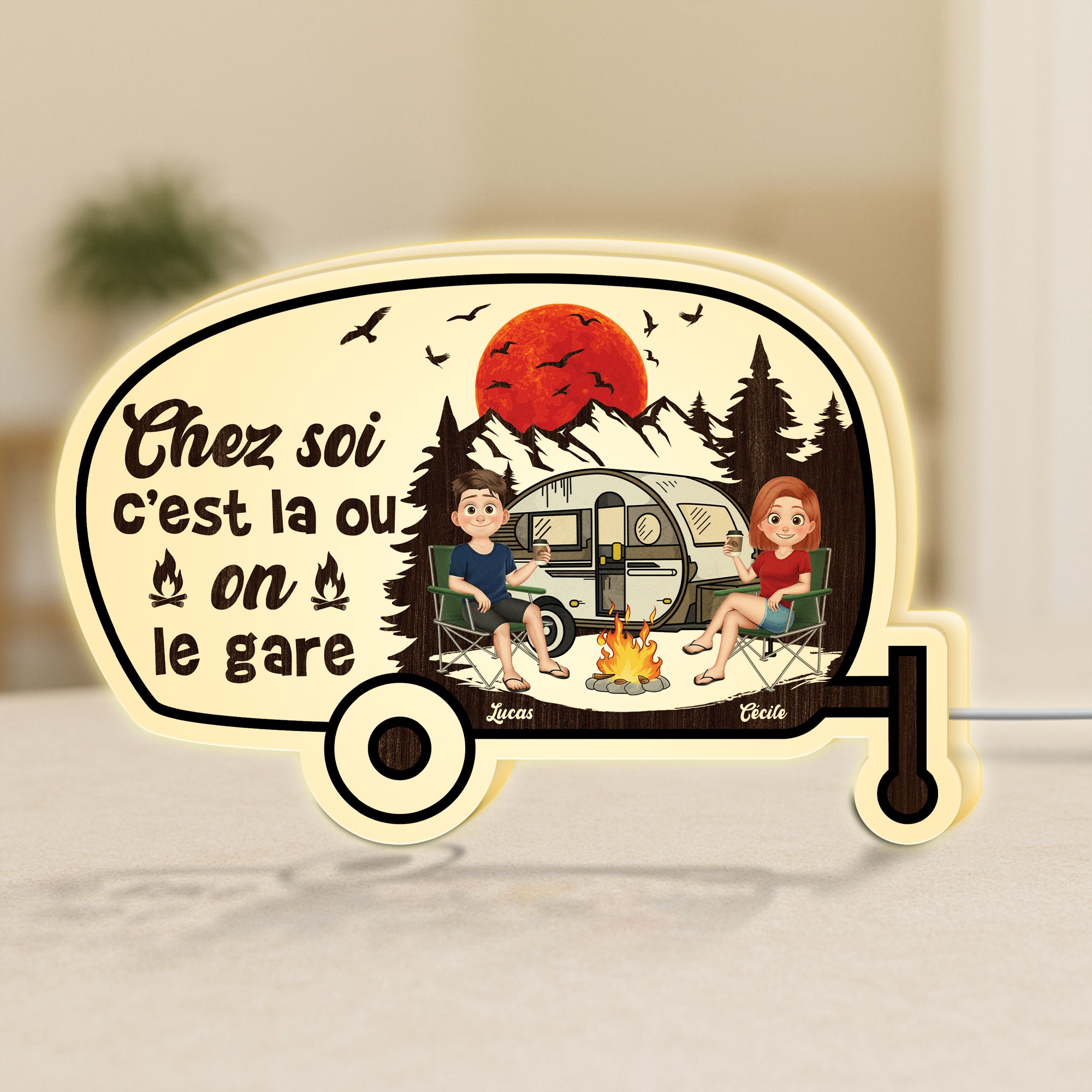 5231LFR1 lightbox personnalisable pour couple la ou on le gare 5231ltlzg