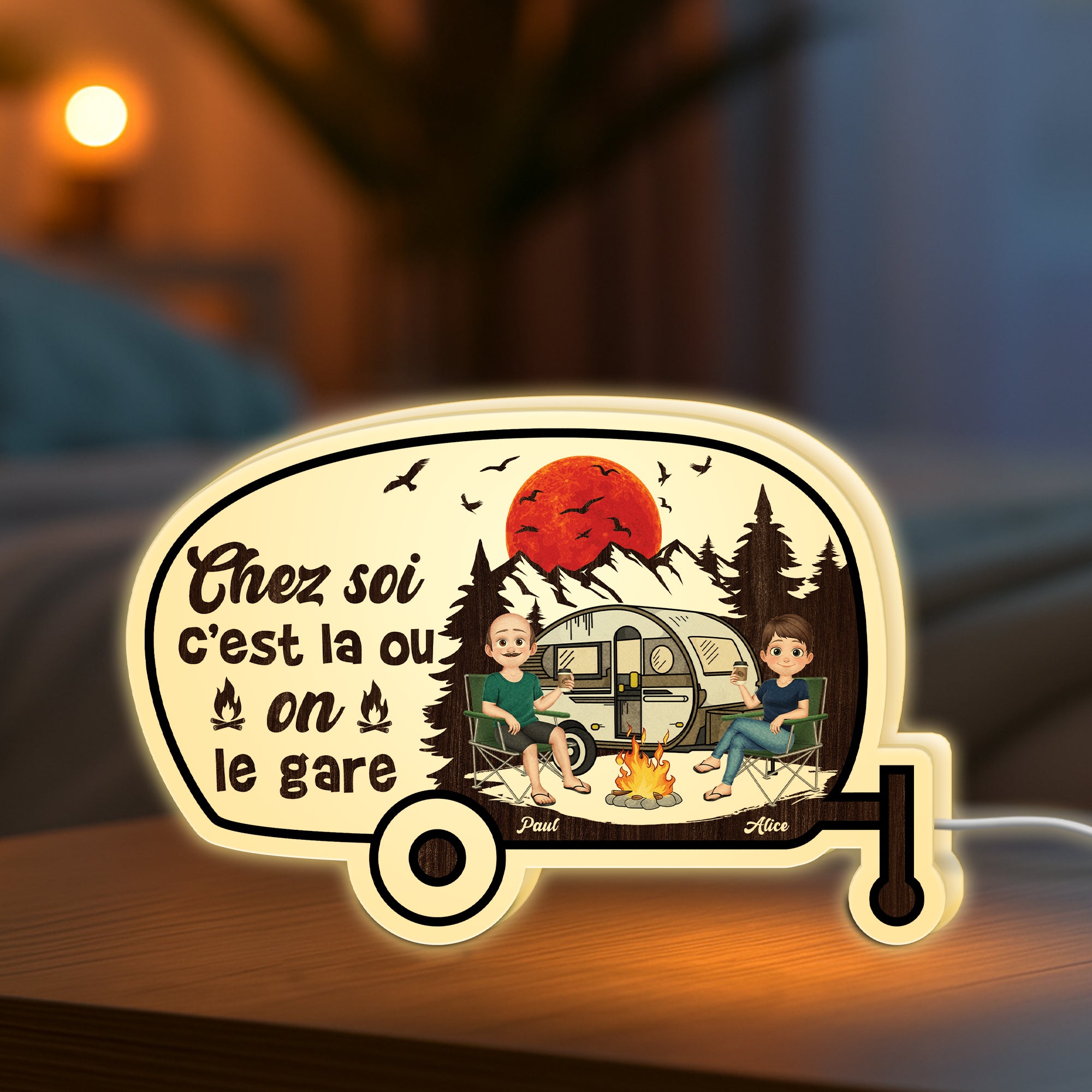 5231LFR2 lightbox personnalisable pour couple la ou on le gare 5231ltlzg