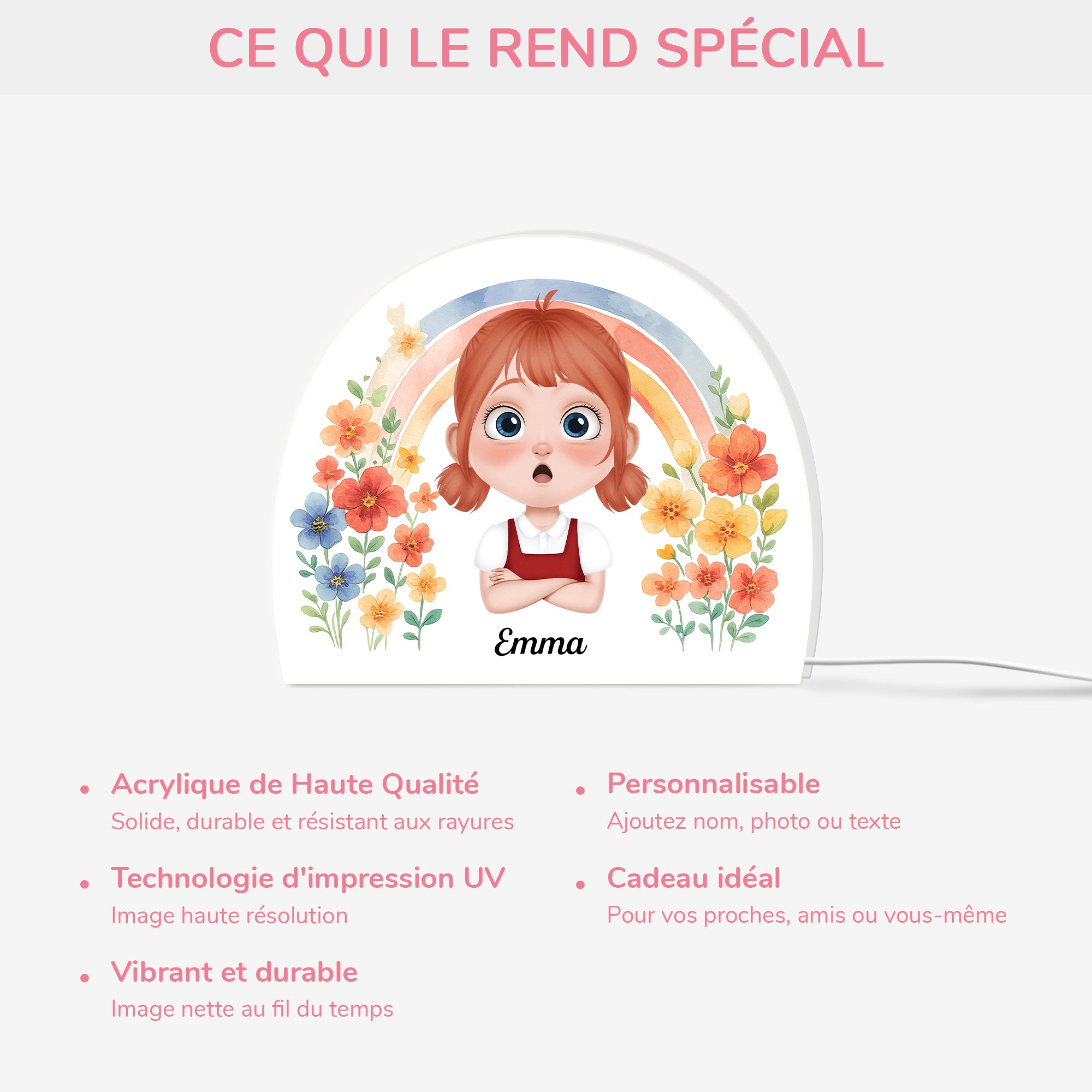 5232LFR4 veilleuse personnalisee enfant mignon version florale 5232l8pzk