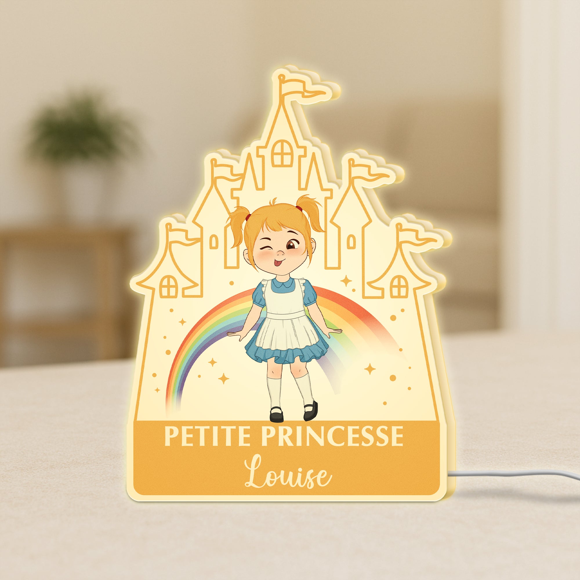 5248LFR1 lightbox personnalisable pour fille petite princesse 5248lkgzk