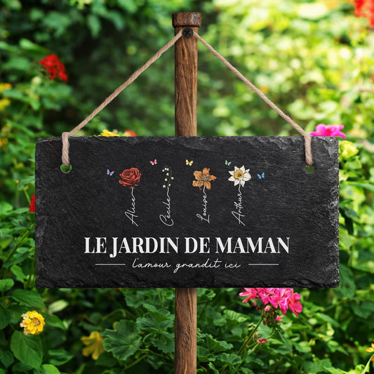 5249AFR2 le jardin de maman et mamie ardoise de jardin decorative personnalisee 5249aetpta