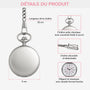 5258OFR3 montre de poche personnalisable papa toujours mon heros 5258o3qmb