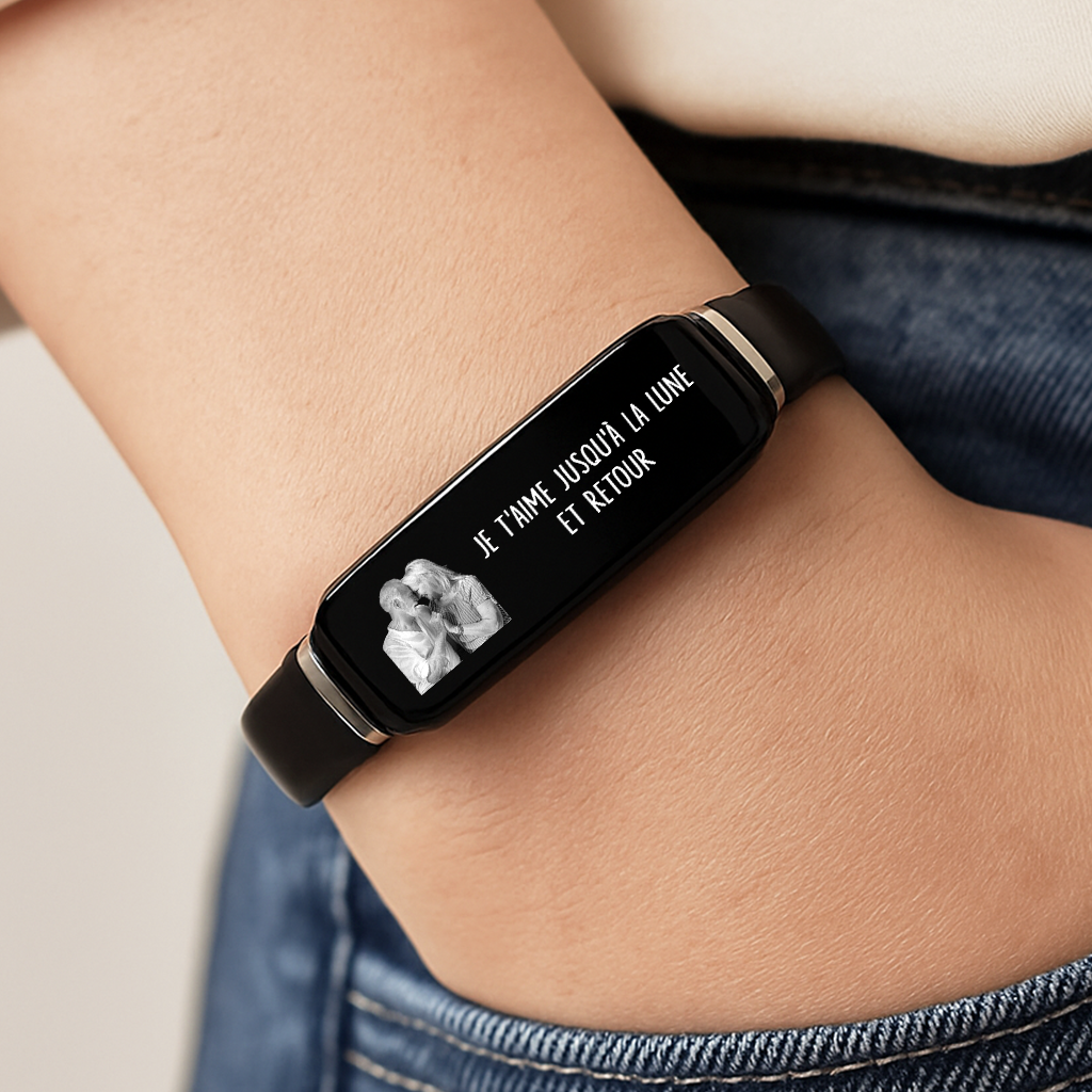 5272JFR2 bracelet personnalise couple avec photo ensemble pour toujours et a jamais 5272j3n5g