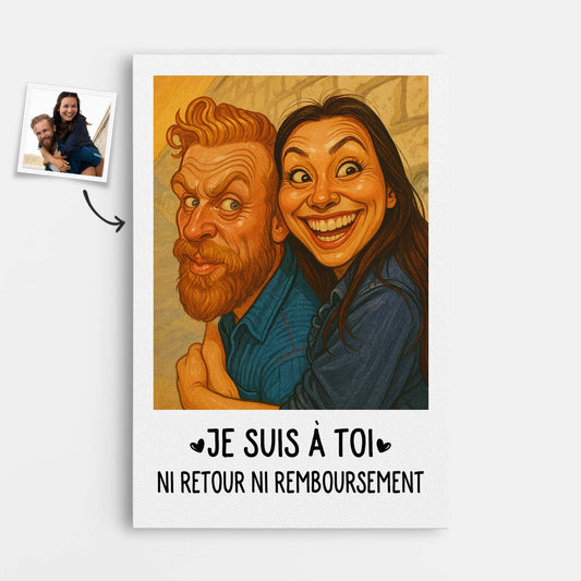 5273CFR1 toile personnalisee couple humour ni retour ni remboursement 5273c3m5g_56cc9be1 3ea5 4e7e 9015 21de988b542d