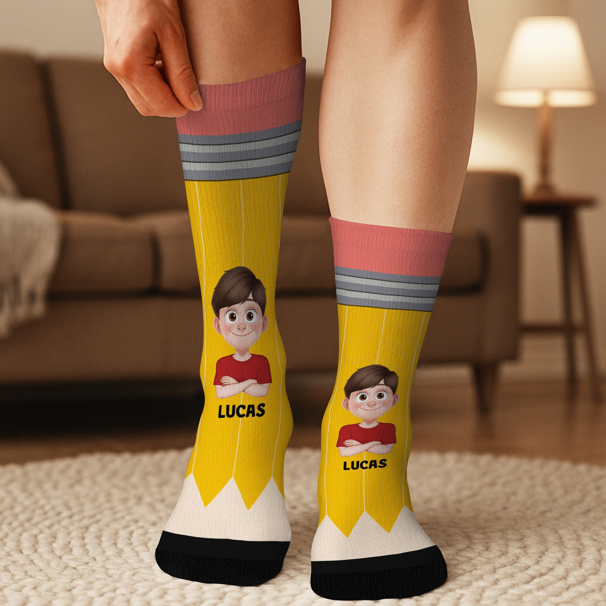 5290JFR2 chaussettes personnalisees humour pour enfant 5290jkvta