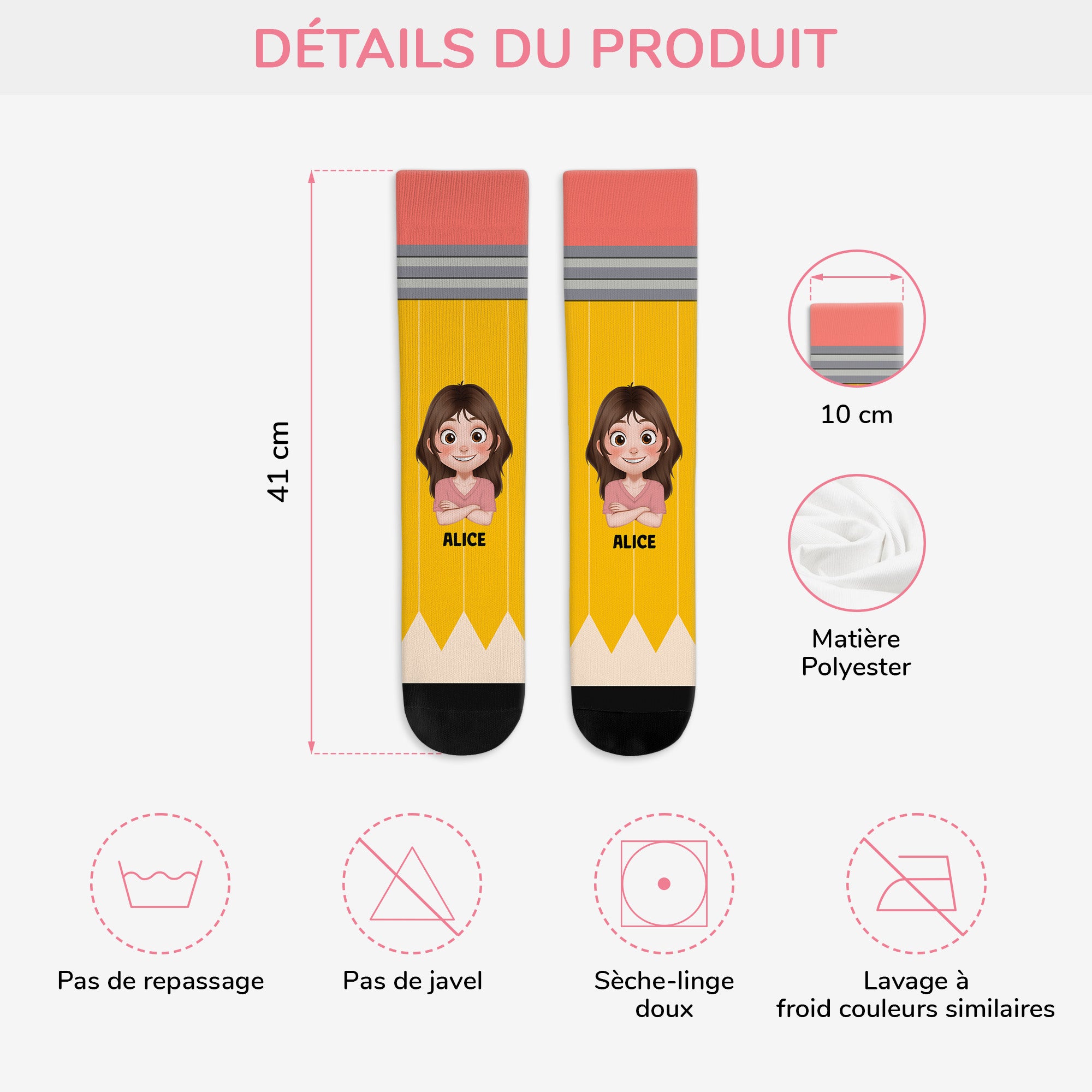 5290JFR3 chaussettes personnalisees humour pour enfant 5290jkvta