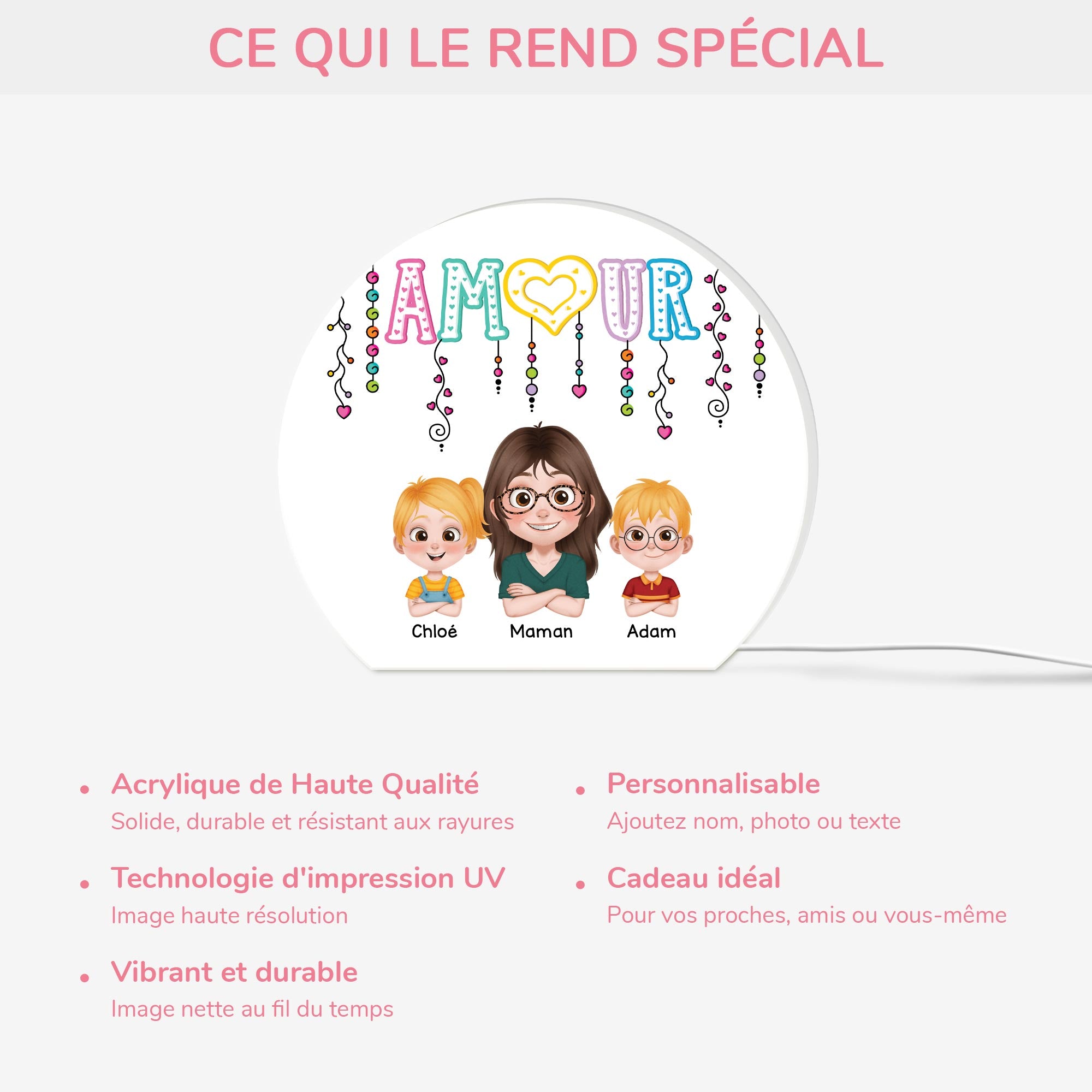 5319LFR4 lightbox personnalisable pour maman amour version coloree 5319lkgaa