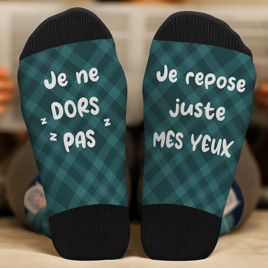 5320JFR2 chaussettes personnalisees humour je ne dors pas 5320J3ZZB