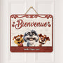 5321QFR2 plaque en bois personnalisee bienvenue version chat malin 5321q3ynd
