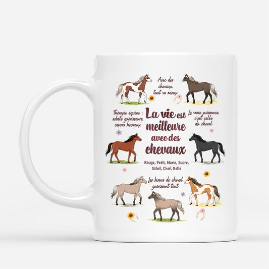 5326MFR1 mug personnalise la vie est meilleure avec un cheval 5326m6pzu