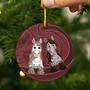 5336OFR2 ornement ceramique personnalise portrait de chevaux 5336o3v3b