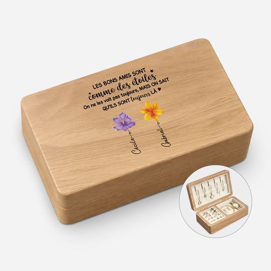 5342AFR1 bonnes amies comme les etoiles boite a bijoux en bois personnalisee 5342ajcv0f