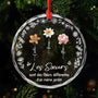5356OFR1 ornement en verre personnalise les soeurs sont des fleurs differentes dun meme jardin 5356otqme_c27447a1 1e82 406f 84ec eed339b5ba11