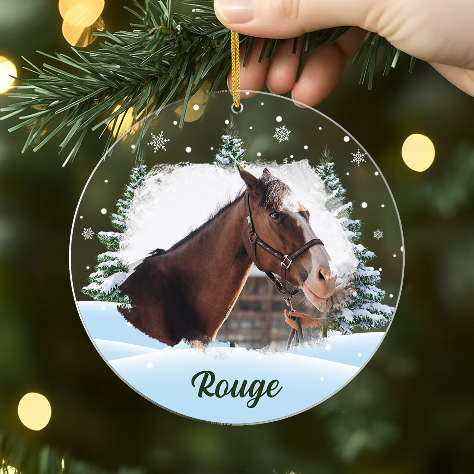 5379OFR2 ornement acrylique personnalise avec photo mon cheval avec sapin de noel 5379okq5u_111236b0 6d60 421d b0b4 d431180d20f6