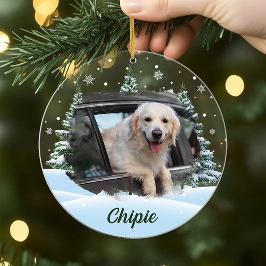 5379OFR2 ornement acrylique personnalise avec photo mon chien avec sapin de noel 5379okq5c_96d7b54f d133 496f b675 8d5716558b76