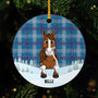 5387OFR1 ornement ceramique noel carreaux personnalise cheval 5387o6vau