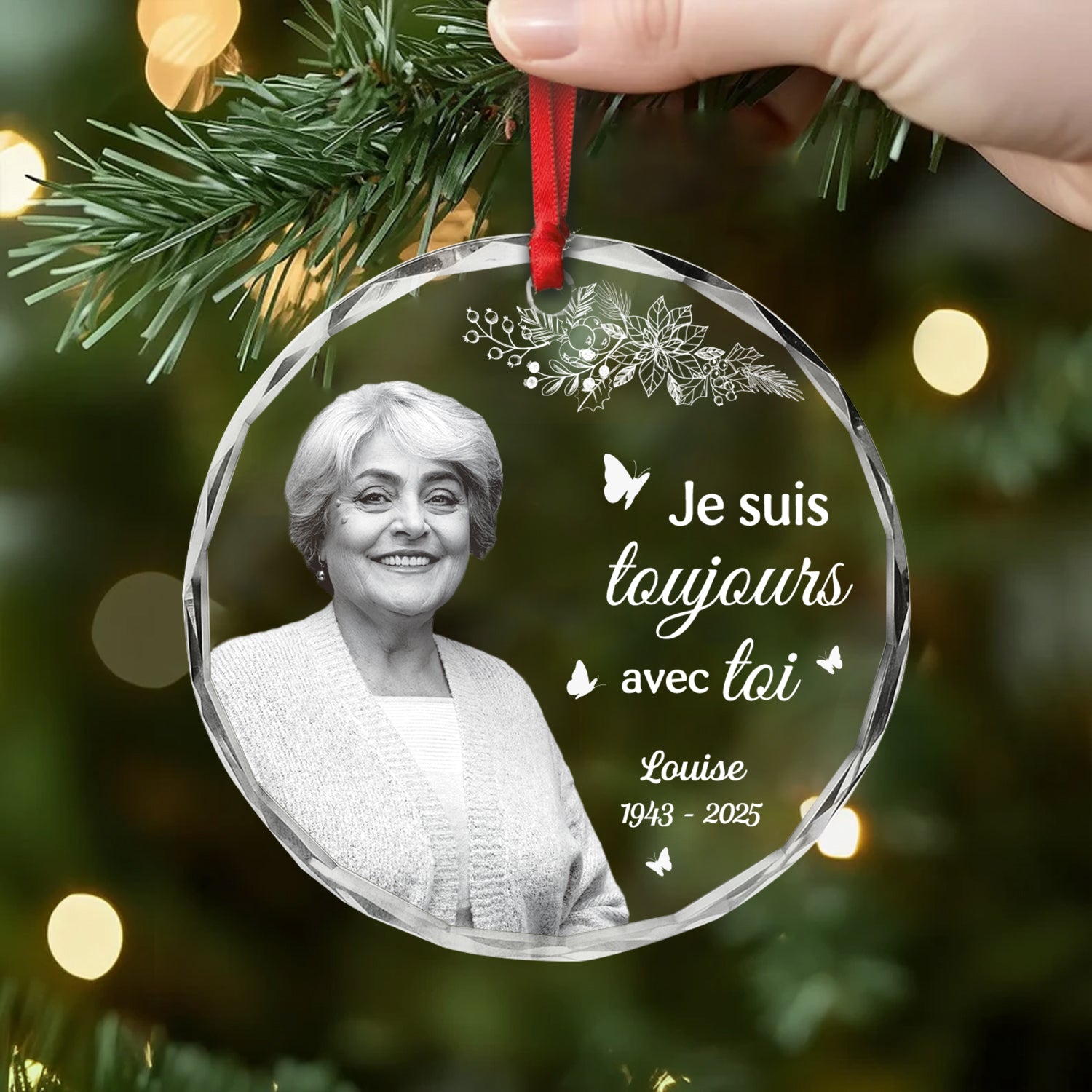5399OFR2 ornement en verre commemoratif personnalise papa est toujours avec toi 5399o8mnb