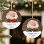 5413OFR2 ornement en bois a 1 couche personnalise avec photo premier noel de bebe 5413okt5k