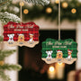5434OFR2 ornement en bois a 1 couche personnlaise chien cher pere noel definis vilain 5434otlac