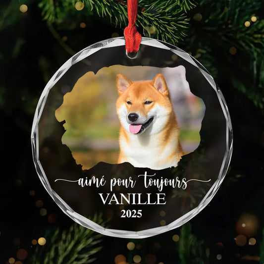 5460OFR1 ornement en verre personnalise chien photo aime pour toujours 5460okhcc_9efeca14 a9c4 4bfc 9acb 107dd3677735