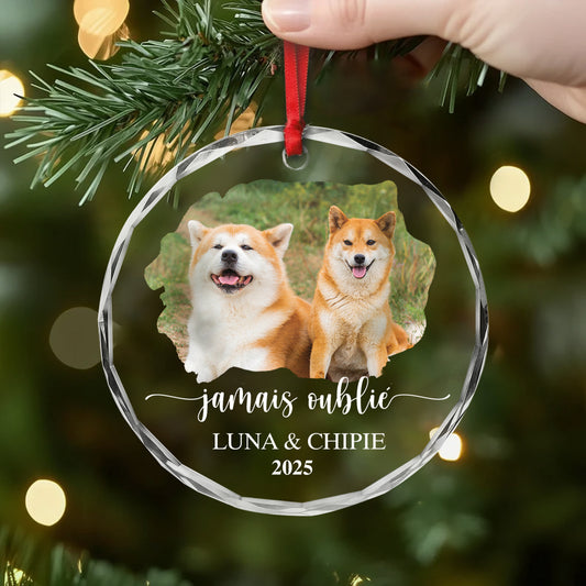 5460OFR2 ornement en verre personnalise chien photo aime pour toujours 5460okhcc_92e6e715 6520 4570 9c4f 35c54fbeabdd