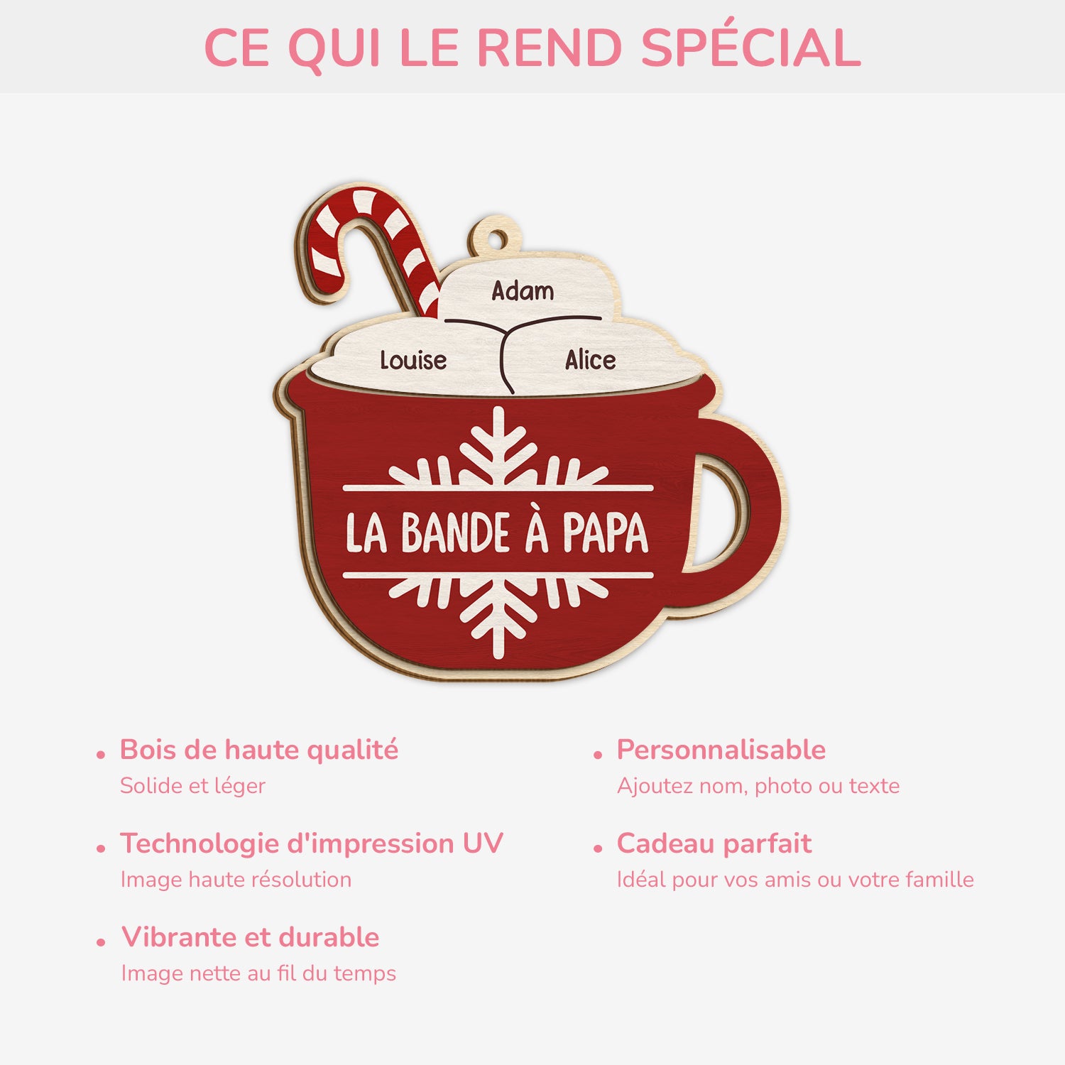 5472OFR4 ornement en bois a 2 couche personnalise la bande a papa version chocolat chaud 5472o_68c85d8b c42d 46a9 854a 055331e92199