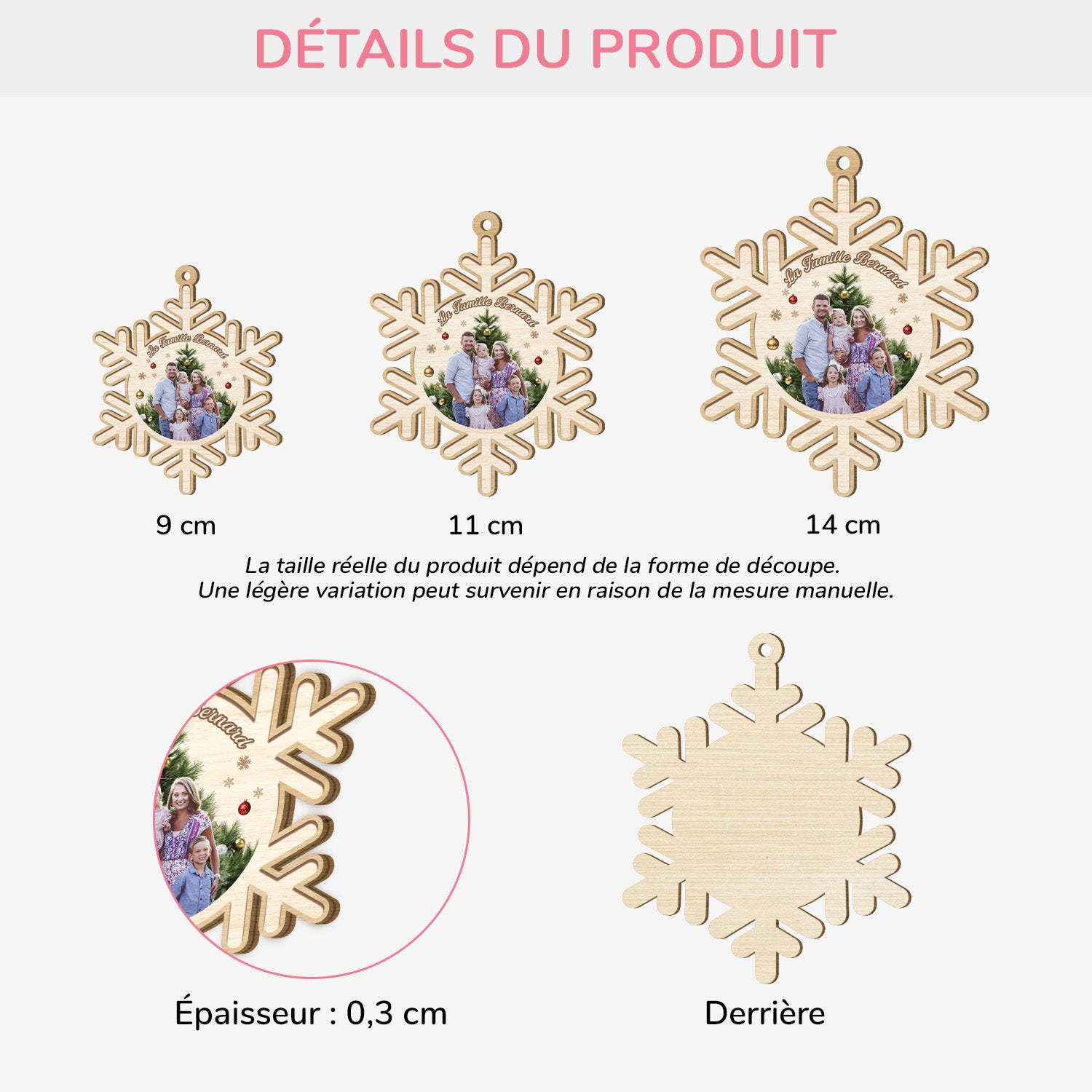 5479OFR3 ornement noel en bois a 1 couche personnalise famille notre famille neige 5479okqqi_d578d884 fcbb 42eb ad93 ce2cdff412c8