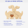 5487QFR6 puzzle en bois personnalise avec prenoms famille dinosaures 5487q