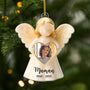 5489OFR1 ornement noel en acrylique maman commemoratif personnalise avec photo ange avec coeur 5489o6qna