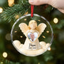5489OFR2 ornement noel en verre maman commemoratif personnalise avec photo ange avec coeur 5489o6qna