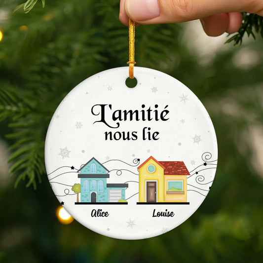 5495OFR2 ornement noel ceramique personnalise pour ami lamitie nous lie 5495o6tnf