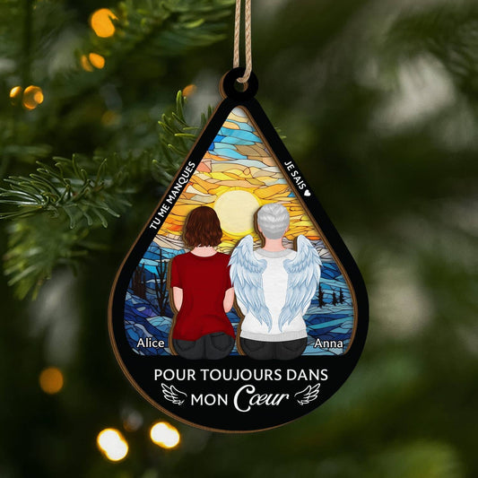 5508OFR1 ornement en bois a 2 couches personnalise papa commemoratif je suis toujours avec toi 5508o8lca