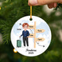 5515OFR2 ornement noel ceramique personnalise voyage femme mes aventures 5515okvnr