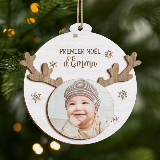 5518OFR1 ornement noel en bois a 2 couches personnalise avec photo mon premier noel bebe 5518okvck_f2669fe5 815c 49a4 aca0 e151488a3bcc