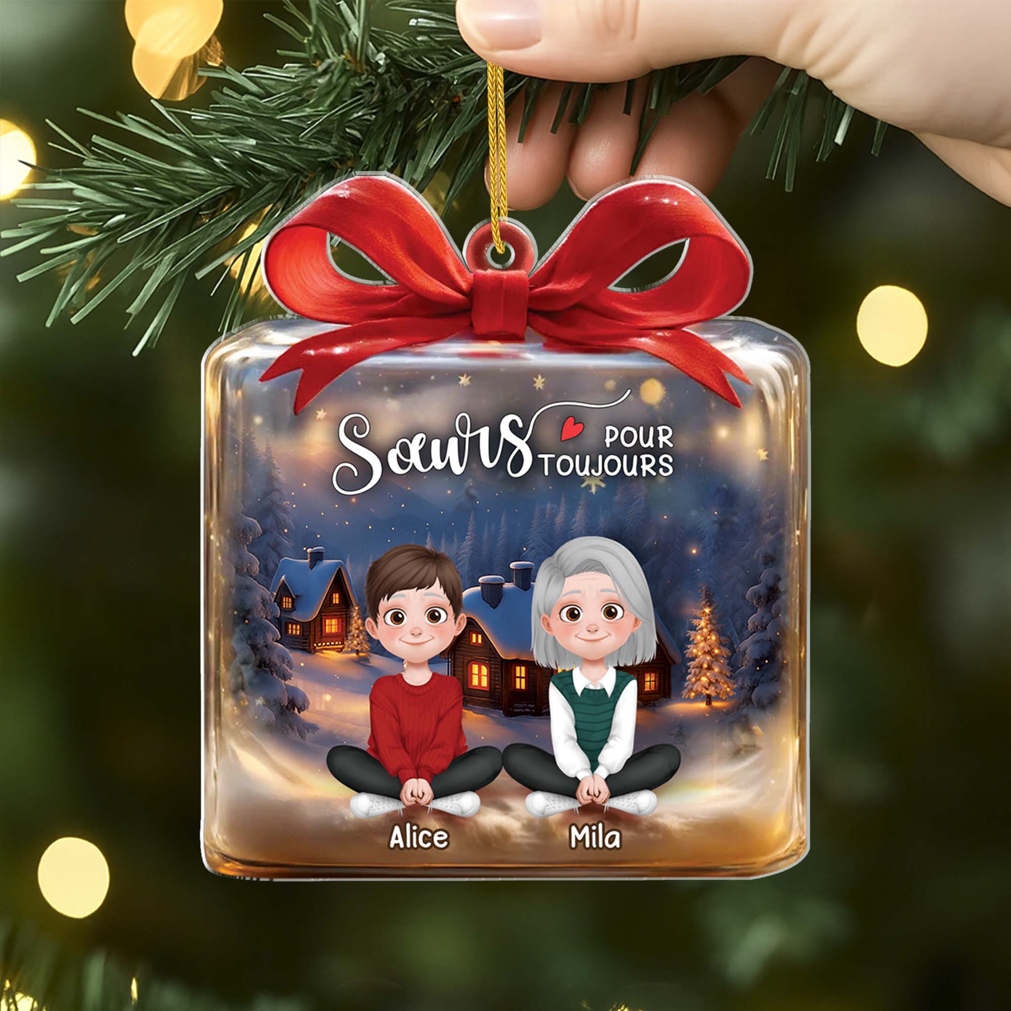 5523OFR2 ornement en acrylique personnalise femme meilleures amies pour toujours 5523oktaa