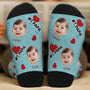 5541JFR2 chaussettes personnalisees avec visages papa numero un 5541j8ymb