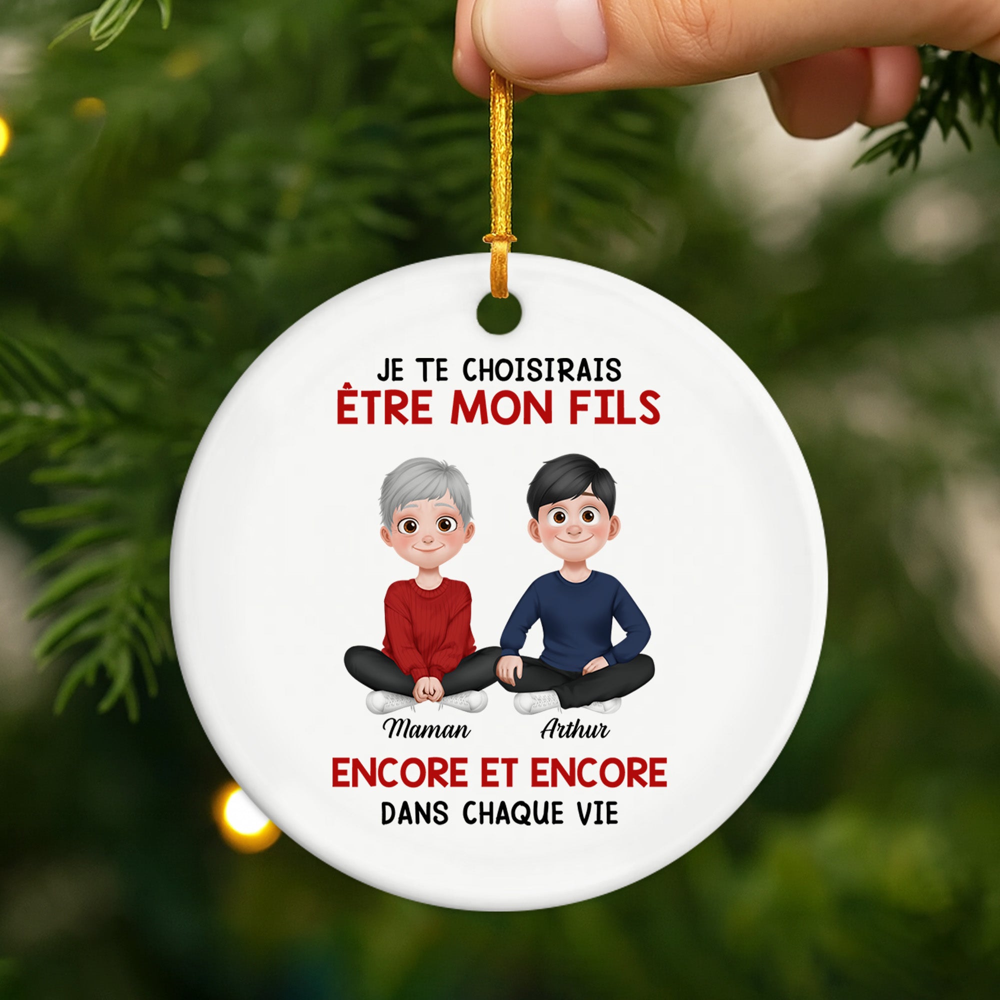 5545OFR2 ornement ceramique personnalise pour fille et fils je te choisirais pour etre ma fille 5545o8laa