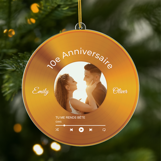 5549OFR1 ornement en acrylique personnalise couple avec photo notre vinyle anniversaire 5549o5u5g