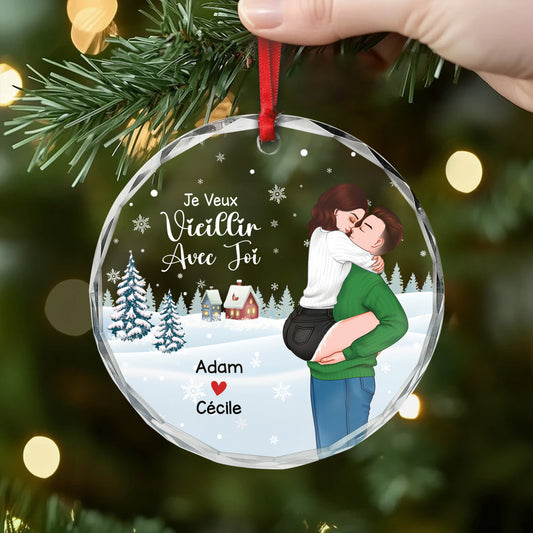 5553OFR2 ornement en verre personnalise pour couple notre premier noel ensemble 5553otztg_00d6f1a8 e193 4f60 b3d7 f353f18a30f8